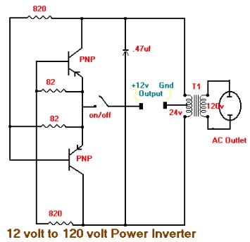 15w Inverter Circuit 12vdc To 120vac