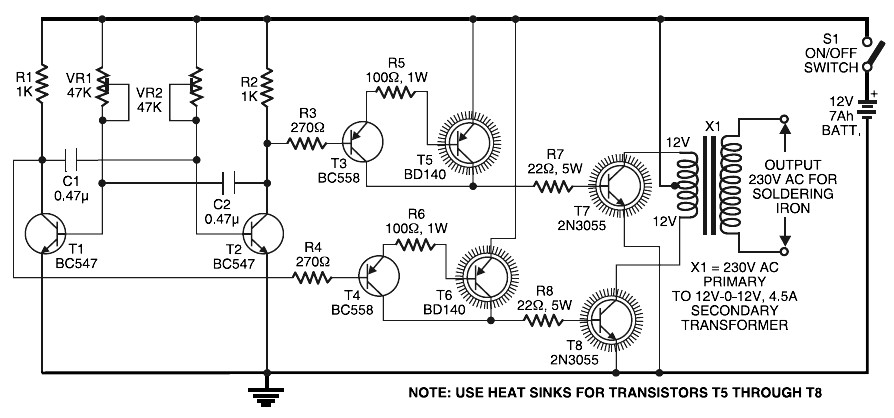 2000w 12v Simple Inverter Circuit Diagram
